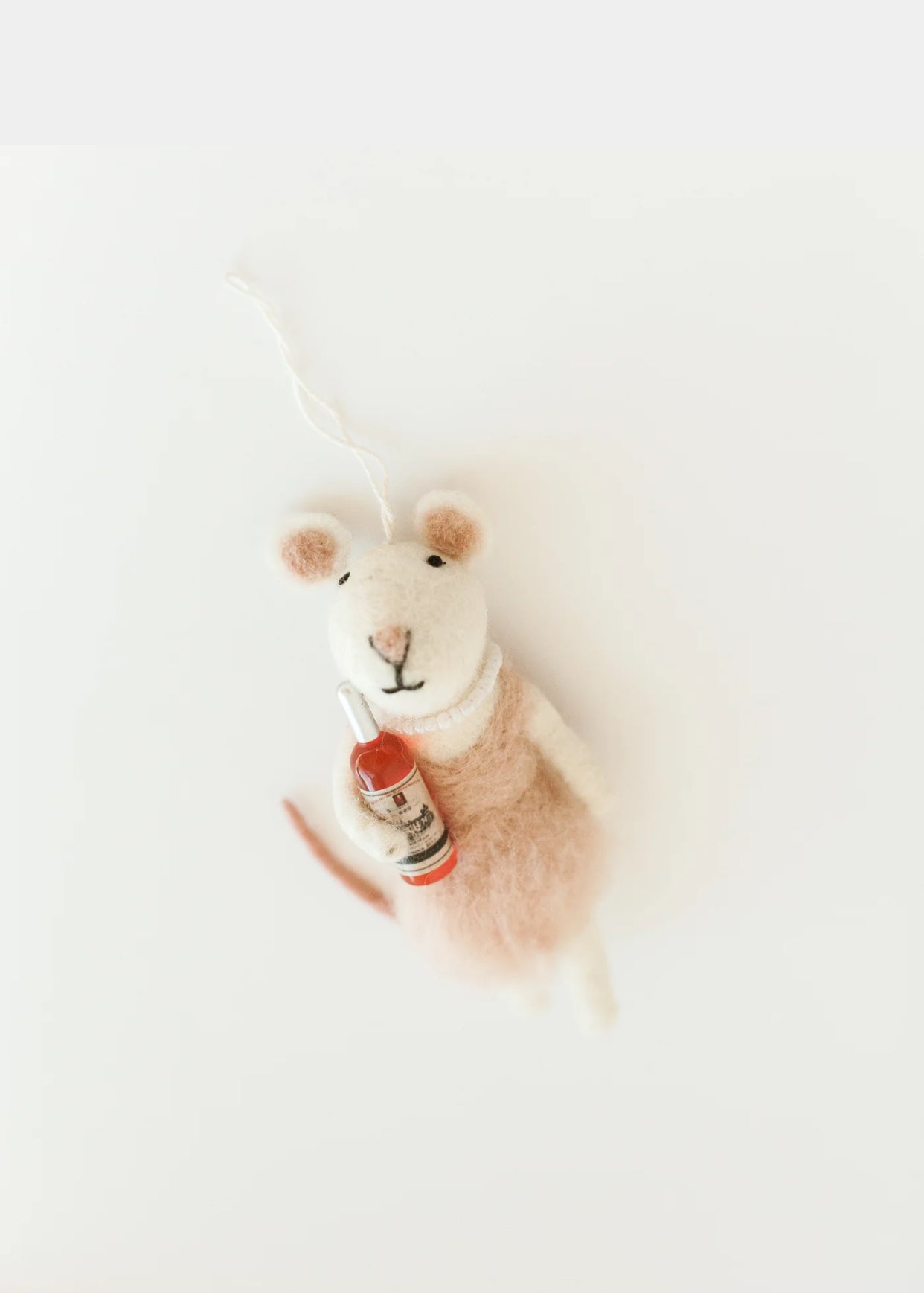 Rosé All Day Felt Mouse Ornament